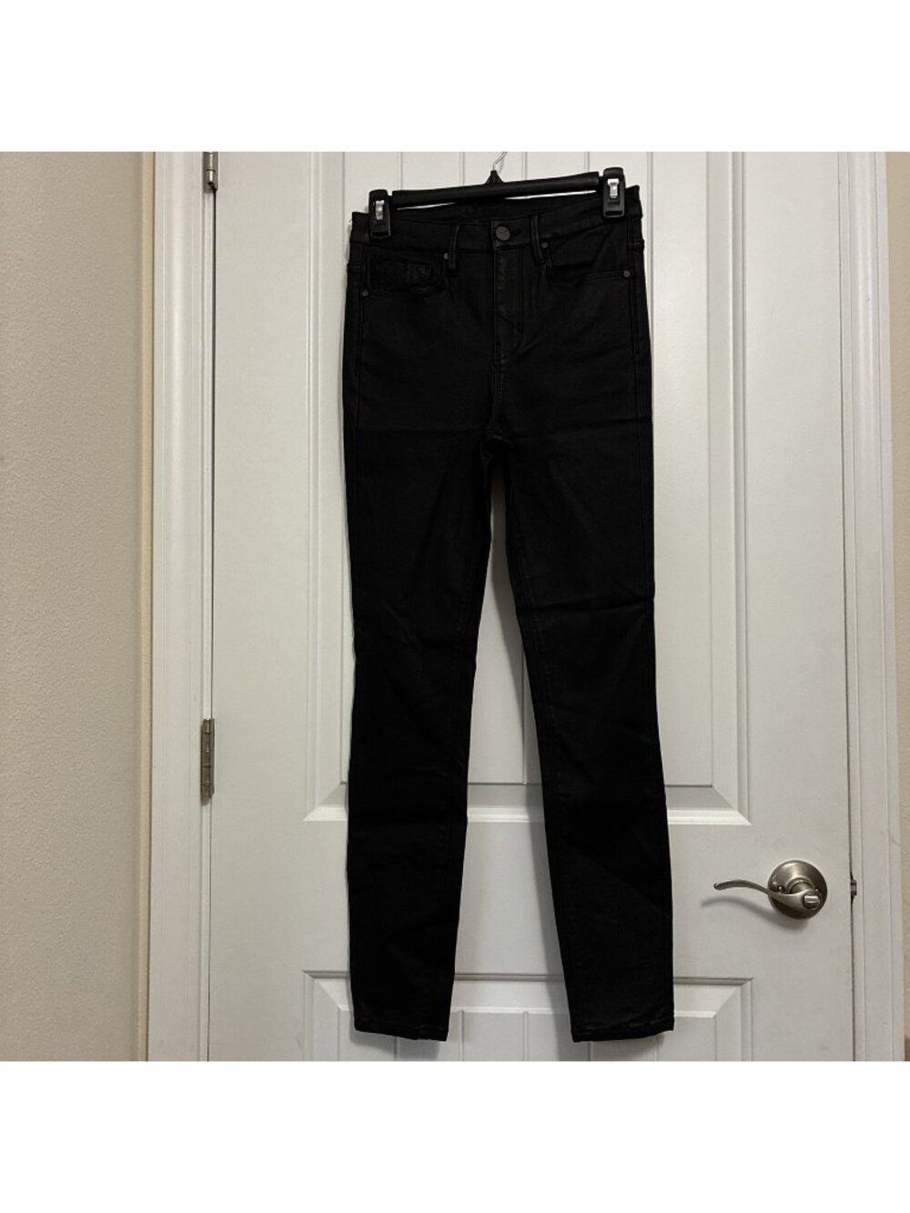 Unpublished Jean Company Vegan Leather Skinny Jeans In Black  27” X 28” Rise 10”